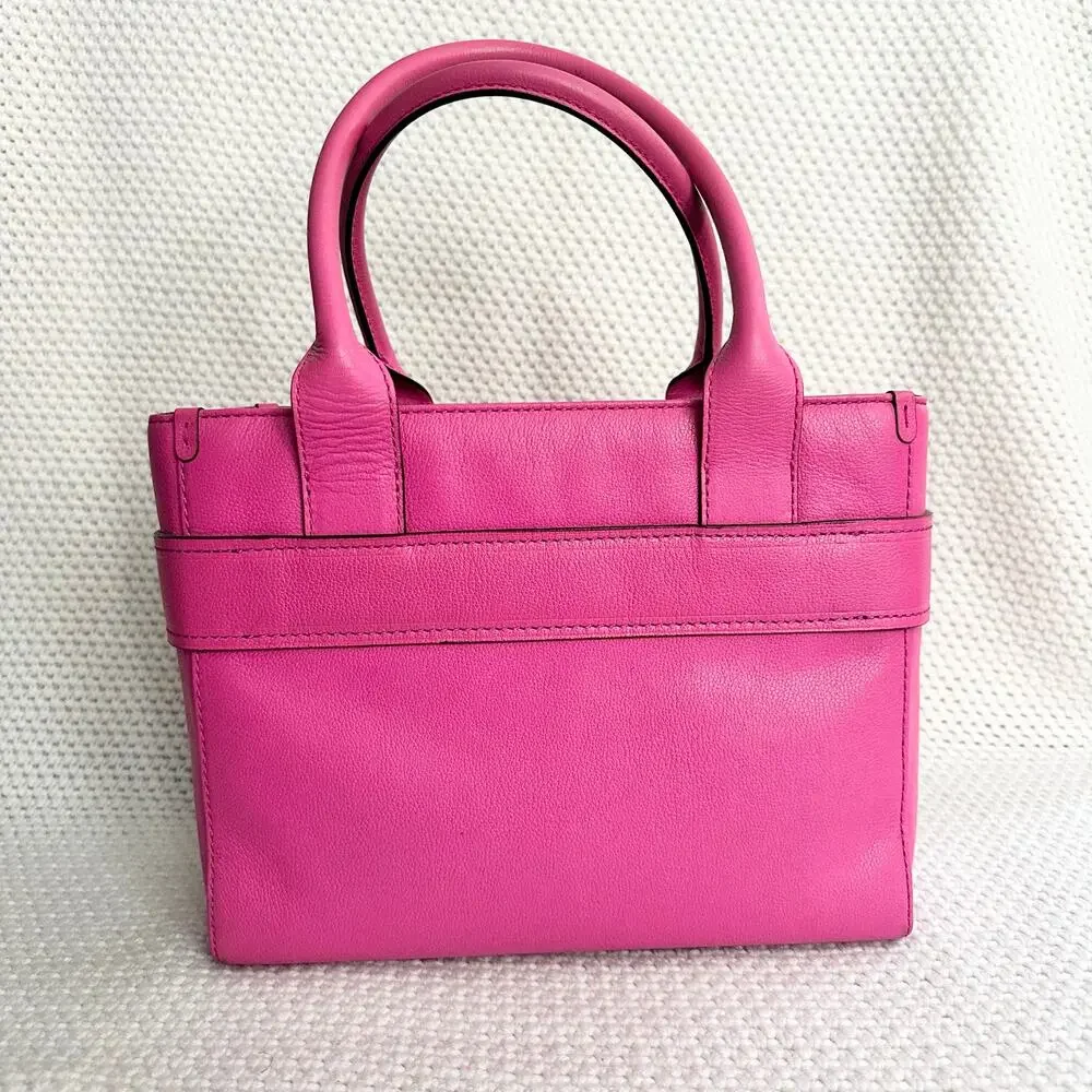 Kate  Spade Villabella Quinn Pink Top Handle Bow Triple Compartment Satchel